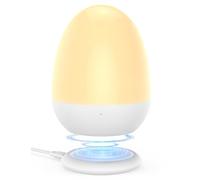 JolyWell Luce notturna per bambini, luce notturna per bambini, con cuscinetto di ricarica stabile, controllo touch e regolazione timer, ABS + PC, lampada per uova per l'allattamento con ricarica