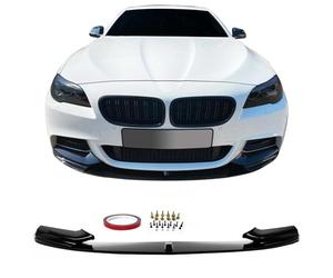 JOM Frontspoiler Lippe Splitter compatibile con BMW 5er F10 Limo F11 Touring Nero glänz