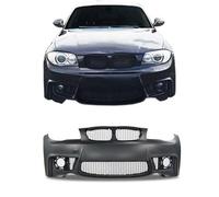 JOM Frontstoßstange compatibile con BMW E81/E82/E87/E88 2004-2013 con Griglia Calandra Nero