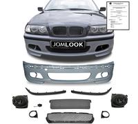 JOM Paraurti Per BMW E46 Limo Touring Con ABE Inclusi Fari Fendinebbia Smoke