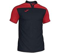 Joma 101371.106.2XS Polo a Manica Corta, Combi, Ragazzi, Nero/Rosso, 2XS