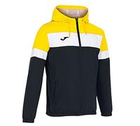 Joma 101576.109.4XS Giacca Impermeabile, Crew IV, Uomo, Nero-Giallo, 4XS