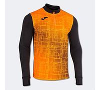 Joma 101930.108.L Felpa Sportiva Senza Cappuccio - Elite VIII a Manica Lunga da Uomo, Nero/Arancione, L