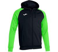 Joma 101967.117 M Giacca con Cappuccio Academy IV, Nero - Verde Fluor