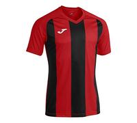Joma 102243.601.L Maglietta Sportiva - Pisa II a Manica Corta da Uomo, Rosso/Nero, L