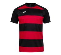Joma 2XS Maglietta a Maniche Corte prorugby II, Nero-Rosso, XXS Unisex-Adulto