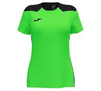 Joma 901265.021.M Maglietta Sportiva - Championship VI a Manica Corta da Donna, Verde Fluorescente/Nero, M
