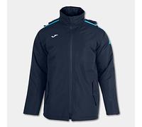 Joma, Anorak Trivor Unisex-Adulto, Blu Navy/Turchese Fluo, XS
