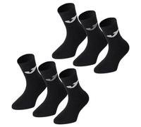 Joma Calze Bambino Bambina in Spugna per Tutte le Stagioni, Calze Tennis Ragazzi Calcio e Basket, Altezza Metà Polpaccio, Calzini Sportivi in Cotone, 6 Paia (NERO, 29-34)