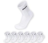Joma Calze Uomo Spugna, Calzini Tennis Padel Uomo, Calcio e Basket, Crew Socks Altezza Metà Polpaccio, Calzini Sportivi Corti in Cotone, 6 Paia (BIANCO, 44-46)