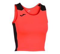 Joma Débardeur Court Femme Record II, Unisex - Adulto, Corallo Fluo Nero, L