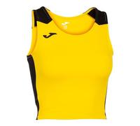 Joma Débardeur Court Femme Record II, Unisex - Adulto, Giallo Nero, XL