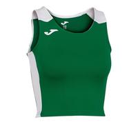 Joma Débardeur Court Femme Record II, Unisex - Adulto, Verde Bianco, XL