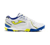 Joma Dribling 2209 Turf, Scarpe da Calcetto da Uomo (White/Blue/Yellow, Numeric_40_Point_5)