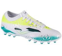 Joma Evolution 2402 AG EVOW2402AG - Scarpe da Calcio da Uomo, Colore: Bianco/Turchese/Giallo, 42 EU, Bianco, 42 EU