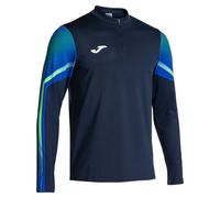 Joma Felpa Elite XI Half Zip Blu Navy/Verde Bambini 11-12 anni XXS