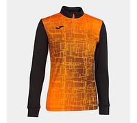 Joma Felpa Femme Elite VIII 1/2 Zip, Unisex - Adulto, Nero, Arancione, XS