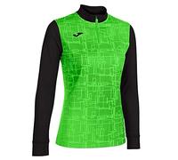 Joma Felpa Femme Elite VIII 1/2 Zip, Unisex - Adulto, Nero/Verde Fluo, 4XS-3XS