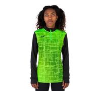 Joma Felpa Femme Elite VIII 1/2 Zip, Unisex - Adulto, Nero/Verde Fluo, S