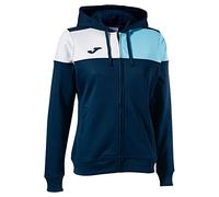 Joma Giacca con cappuccio donna Crew V blu navy celeste bianco