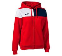 Joma Giacca con cappuccio donna Crew V rosso blu navy bianco
