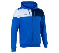 Joma Giacca con cappuccio uomo Crew V blu reale blu navy bianco