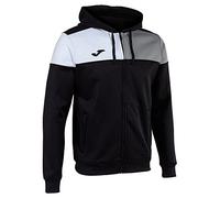 Joma Giacca con cappuccio uomo Crew V nero grigio bianco