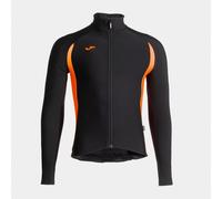 Joma Giacca Unisex Crono Full Zip, Ciclismo/All Sport - 100 (Nero/Arancio)