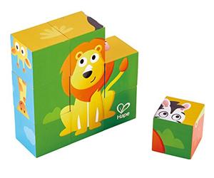 Joma HAP-E1619 Jungle Animal Block Puzzle, Multi-Colour, 60 x 80 cm