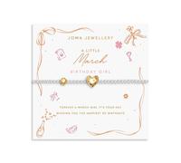 Joma Jewellery Bracciale in argento placcato oro e argento con scritta "Birthth Month A Little March", lunghezza 17,5 cm