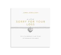 Joma Jewellery Remembrance a little | SORRY FOR YOUR LOSS | placcato argento | Bracciale | 17,5 cm di elasticità