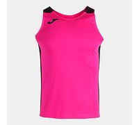 Joma102222.031.XS Canotta Record II Rosa Fluo Nero