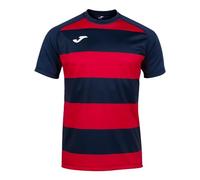 Joma L, Maglietta a Maniche Corte Prorugby II Unisex Adulto, Negro Rojo, L