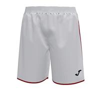 Joma Liga - Pantaloncini ibridi da Uomo, Uomo, Pantaloncini Eleganti, 101324, Bianco/Rosso, XXL-3XL