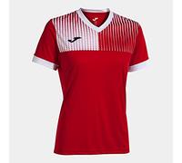 Joma Maglia a Manica Corta Donna Eco Supernova Rosso Bianco
