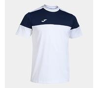 Joma Maglia a Manica Corta Uomo Crew V Bianco Blu Navy