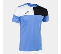 Joma Maglia a Manica Corta Uomo Crew V Blu Nero Bianco