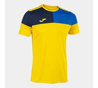 Joma Maglia a Manica Corta Uomo Crew V Giallo Blu Reale Blu Navy