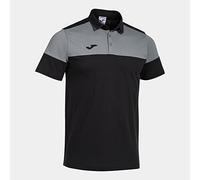 Joma Maglia a Manica Corta Uomo Crew V Nero Grigio