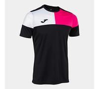 Joma Maglia a Manica Corta Uomo Crew V Nero Rosa Bianco