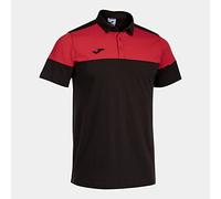 Joma Maglia a Manica Corta Uomo Crew V Nero Rosso