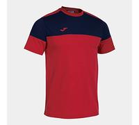 Joma Maglia a Manica Corta Uomo Crew V Rosso Blu Navy