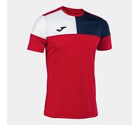 Joma Maglia a Manica Corta Uomo Crew V Rosso Blu Navy Bianco