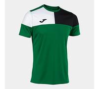 Joma Maglia a Manica Corta Uomo Crew V Verde Nero Bianco