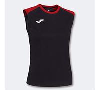 Joma Maglietta a Bretelle Eco Championship-Donna, Nero Rosso, S