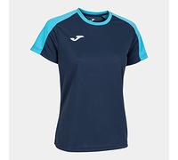 Joma Maglietta a Maniche Corte Eco Championship-Donna, Blu Navy/Turchese Fluo, M
