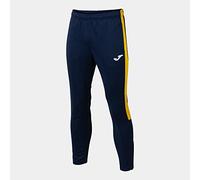 Joma Pantalone Lungo Eco Championship Sportivi, Blu Navy/Giallo, 4XS Uomo