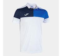 Joma Polo m/c Uomo Crew V Bianco Blu Reale Blu Navy