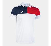 Joma Polo m/c Uomo Crew V Bianco Rosso Blu Navy