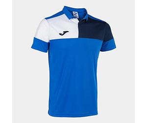 Joma Polo m/c Uomo Crew V Blu Reale Blu Navy Bianco